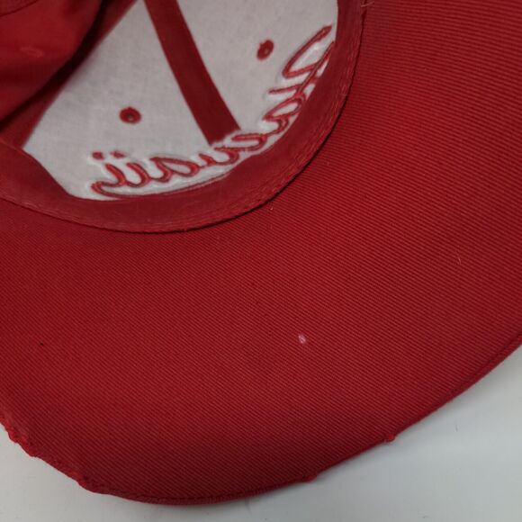 Chelona Men's Strapback Hat Red Embroidered Hawaii 100% Cotton - Picture 7 of 9